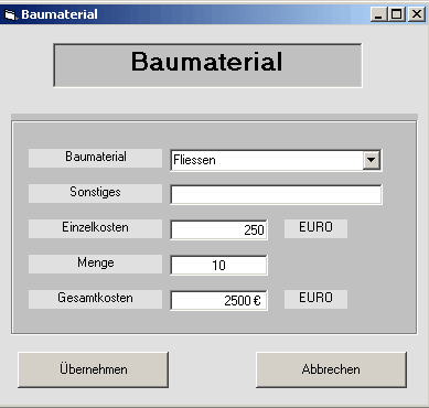Baumaterial